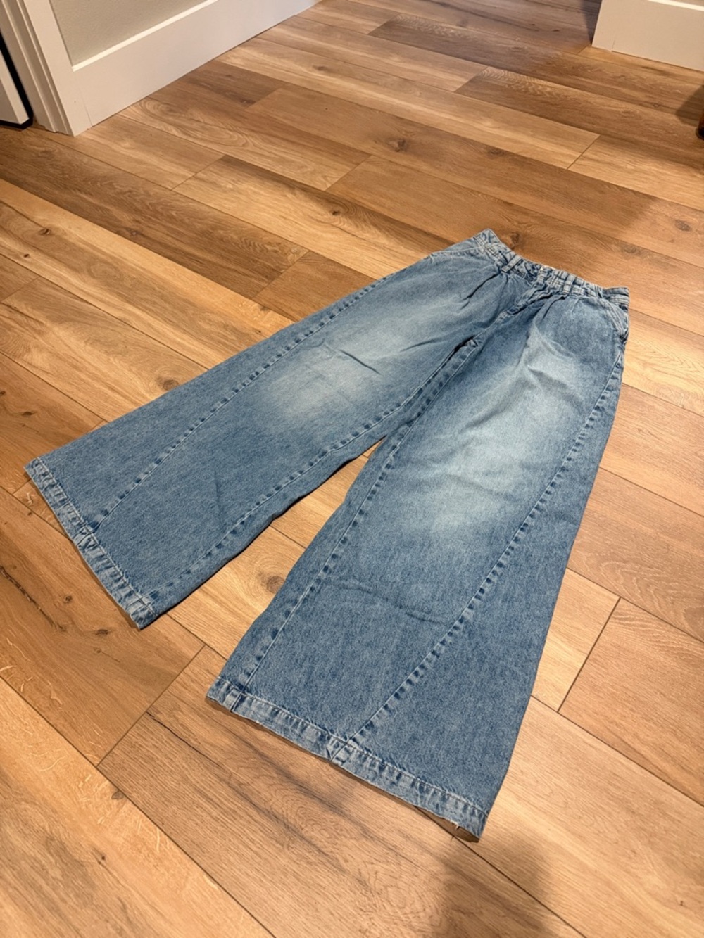 We The Free Light Blue Wide-Leg Flare Jeans